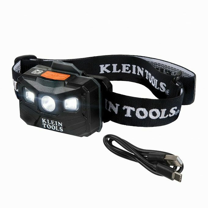 Klein Tools Rechargeable Auto-Off Headlamp 56034 Provides All-Day Illumination